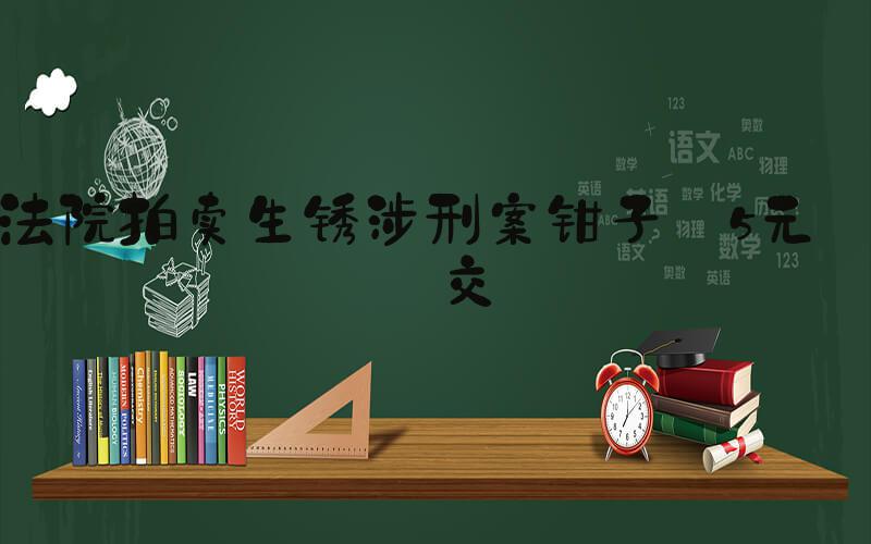 法院拍卖生锈涉刑案钳子 5元成交